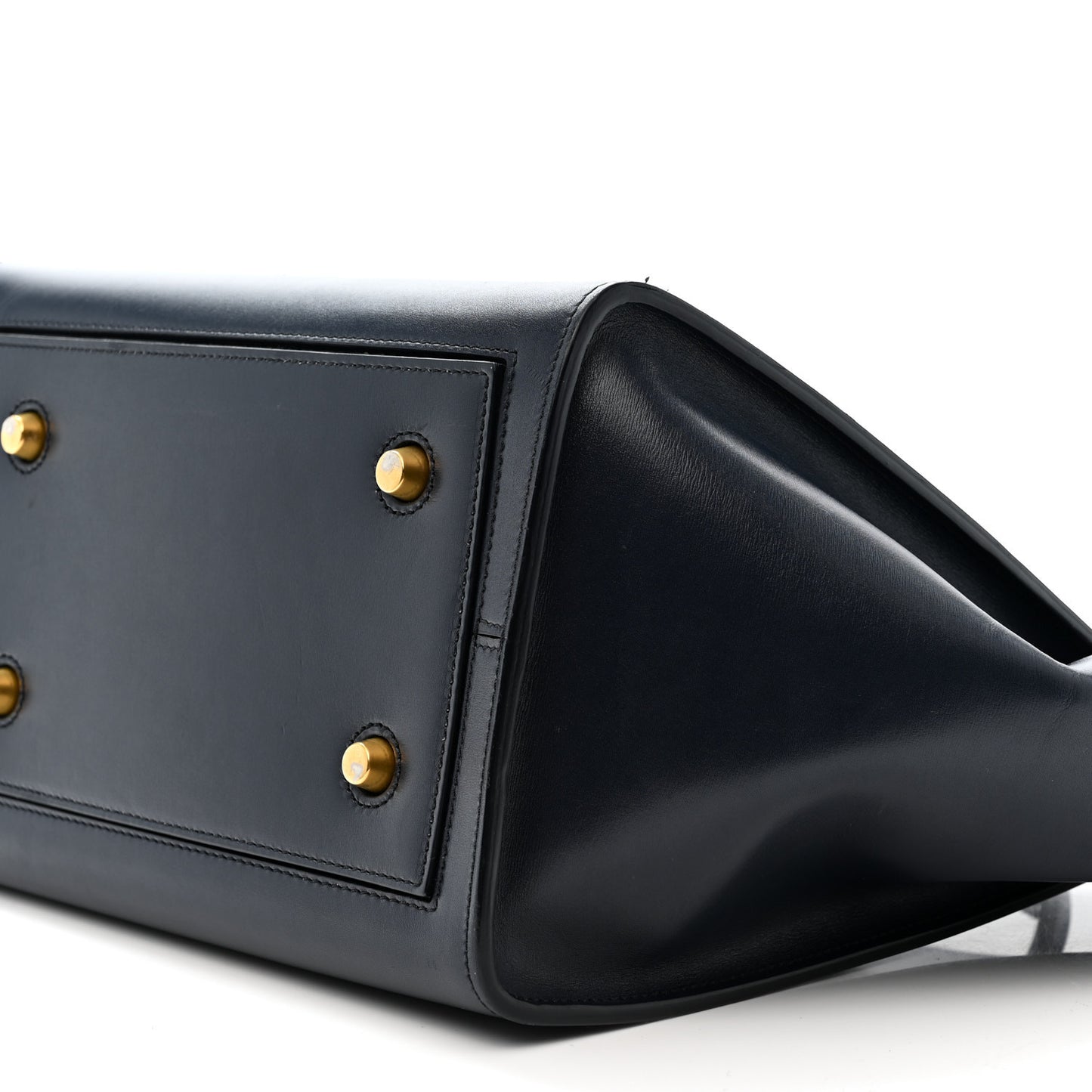 Palmelato Calfskin Mini Tie Knot Tote Navy Blue