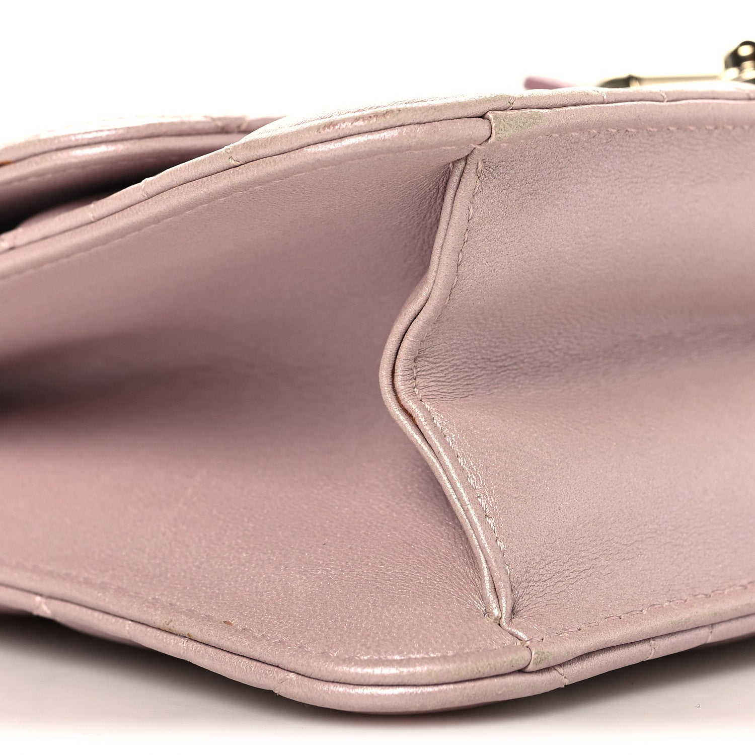 Christian Dior Pearly Lambskin Cannage Miss Dior Promenade Pouch Lotus 7 of 9