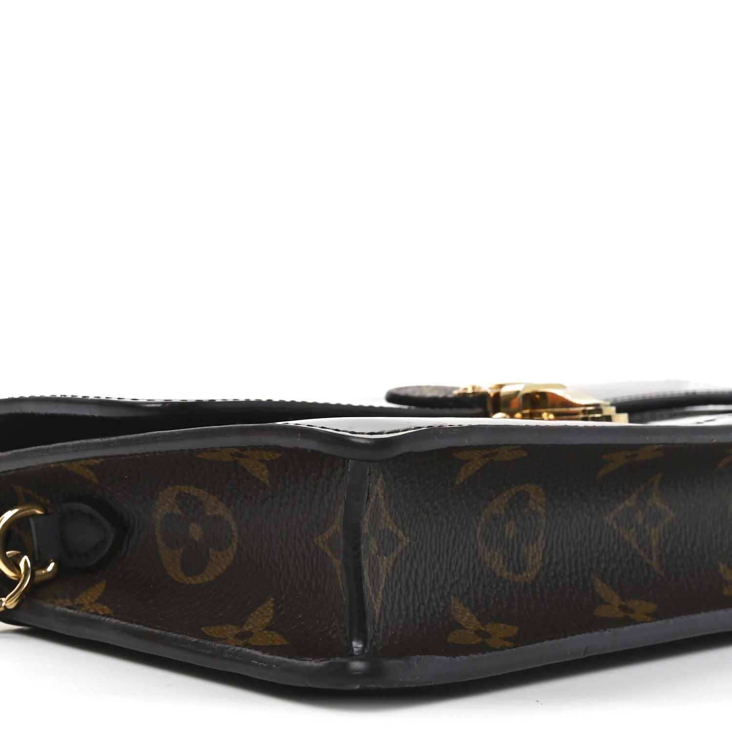 Louis Vuitton Patent Calfskin Monogram Cherrywood Chain Wallet Black 8 of 10