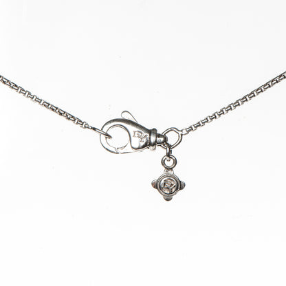 David Yurman Sterling Silver Diamond 7mm Infinity Pendant Necklace 4 of 5