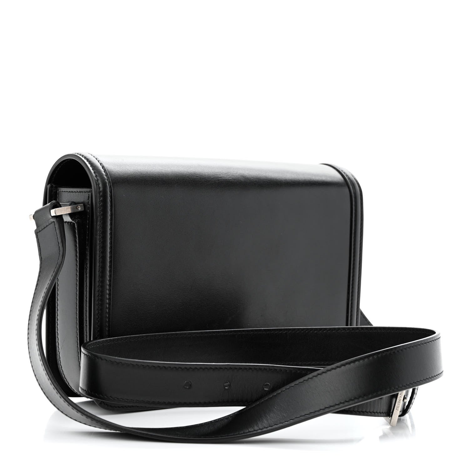 Saint Laurent Box Calfskin Monogram Medium Solferino Satchel Black 3 of 10