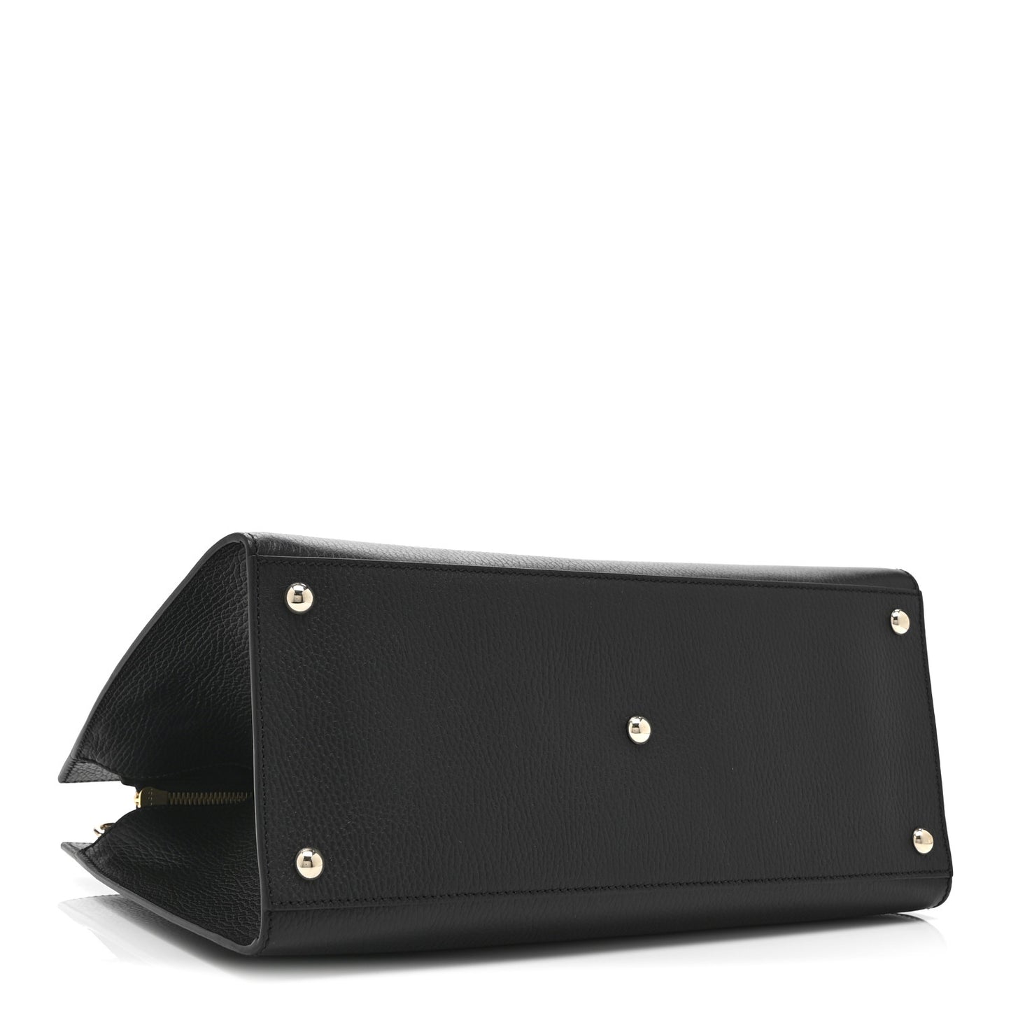 Dollar Calfskin Large Soho Top Handle Satchel Black