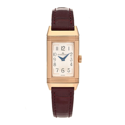 Jaeger-LeCoultre 18K Rose Gold Alligator Diamond Bezel 20mm Reverso Duetto Manual Winding Watch Q3352420 2 of 6
