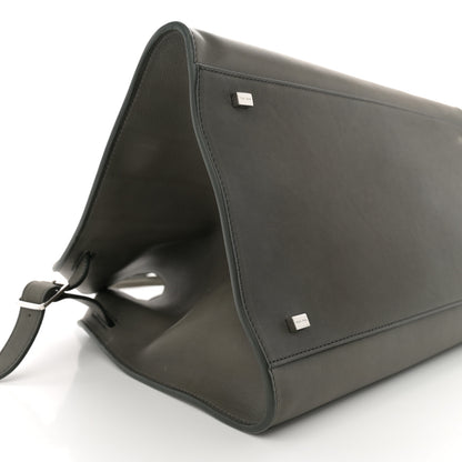 The Row Polished Saddle Calfskin Soft Margaux 15 Koala Grey 8 of 9