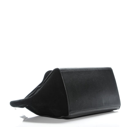Celine Drummed Calfskin Suede Large Trapeze Black 4 of 9