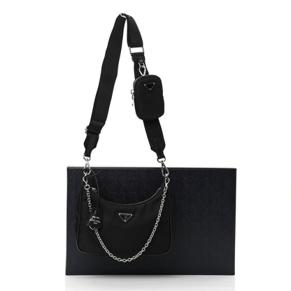 Prada Nylon Re-Edition 2005 Shoulder Bag Black 12 of 12