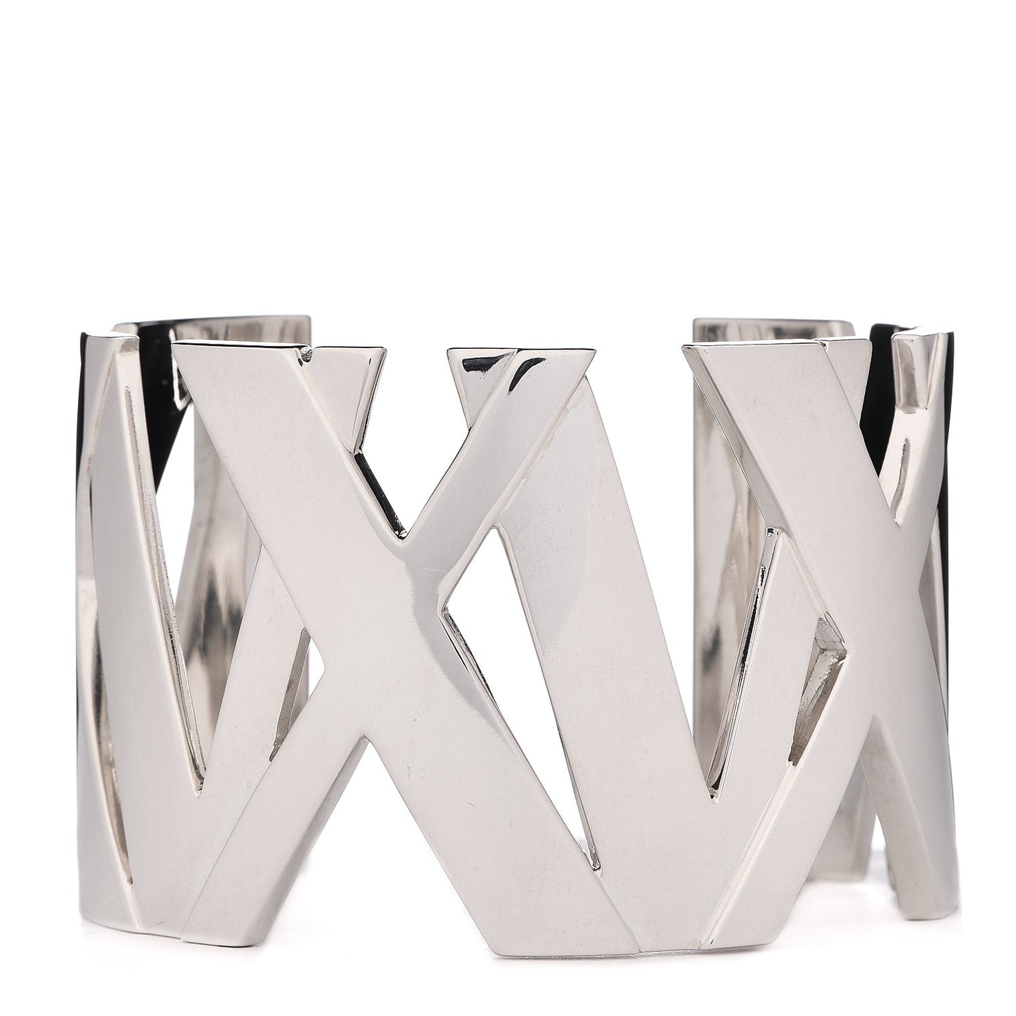 Sterling Silver Wide Atlas Cuff Bracelet