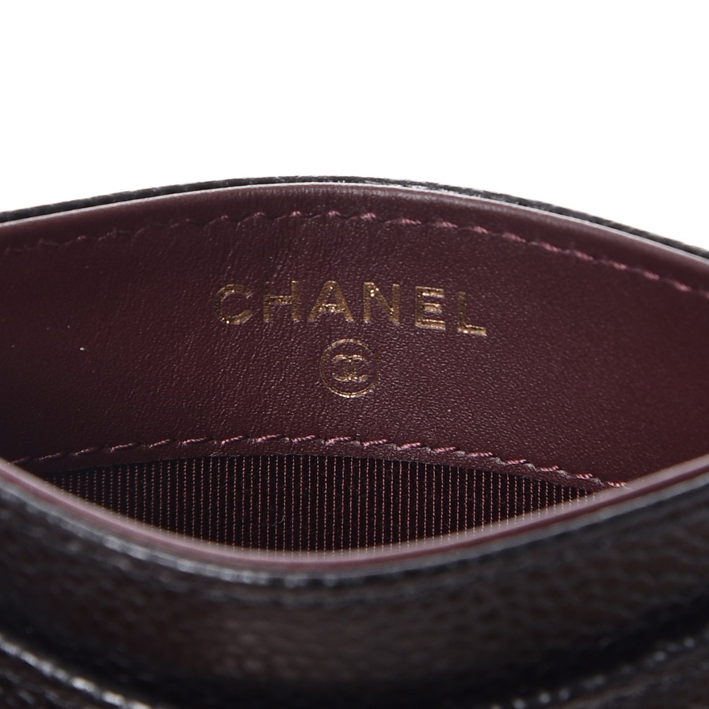 Caviar Quilted Card Holder Black