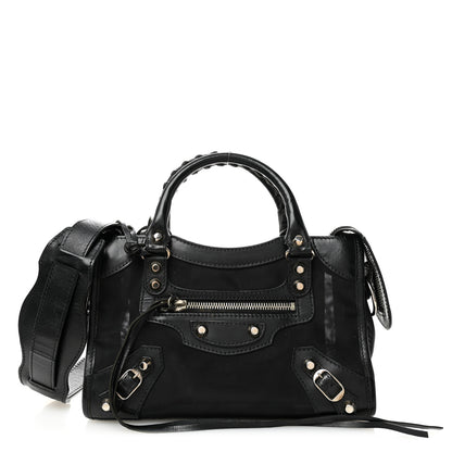 Balenciaga Mesh Calfskin Classic Silver Hardware Mini City Black 1 of 13
