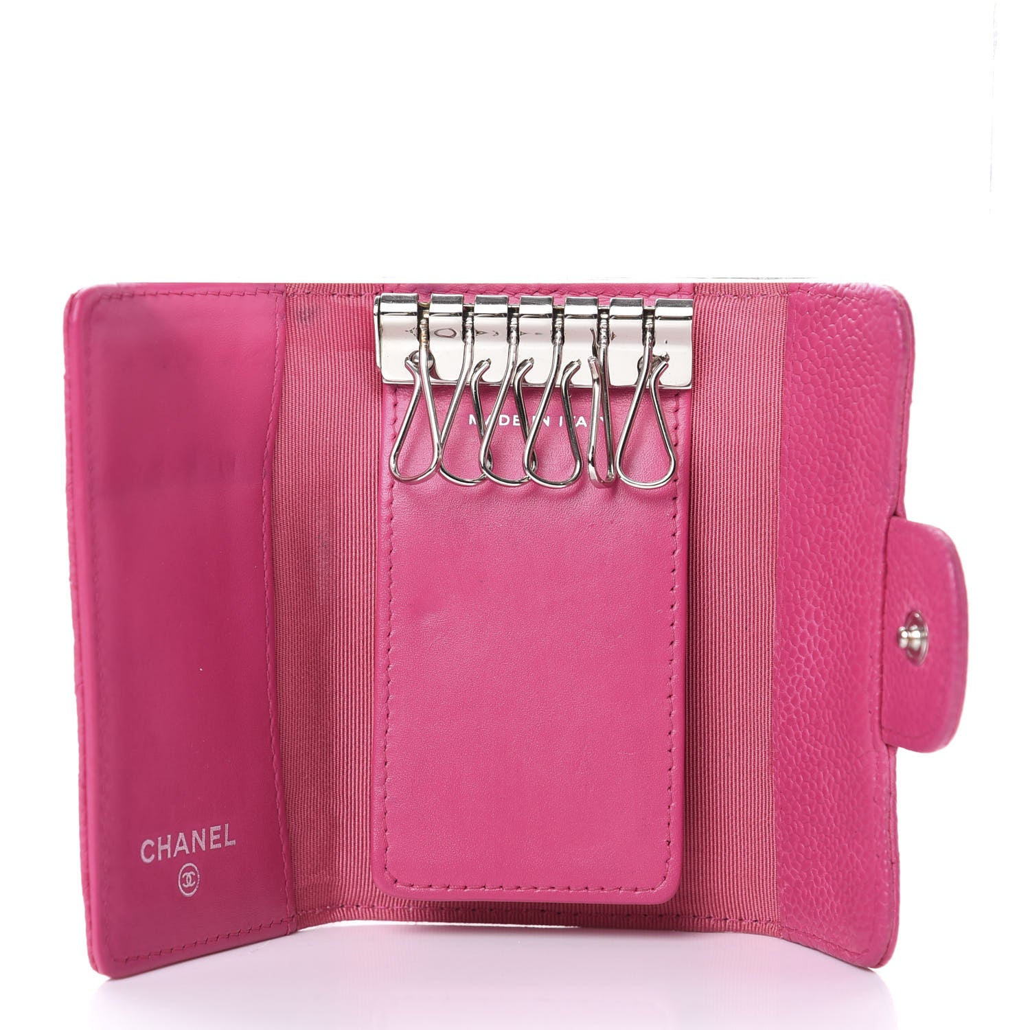 Chanel Caviar Quilted 6 Key Holder Pink 5 of 9