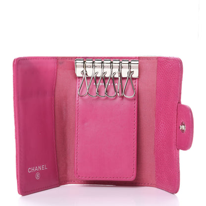Chanel Caviar Quilted 6 Key Holder Pink 5 of 9