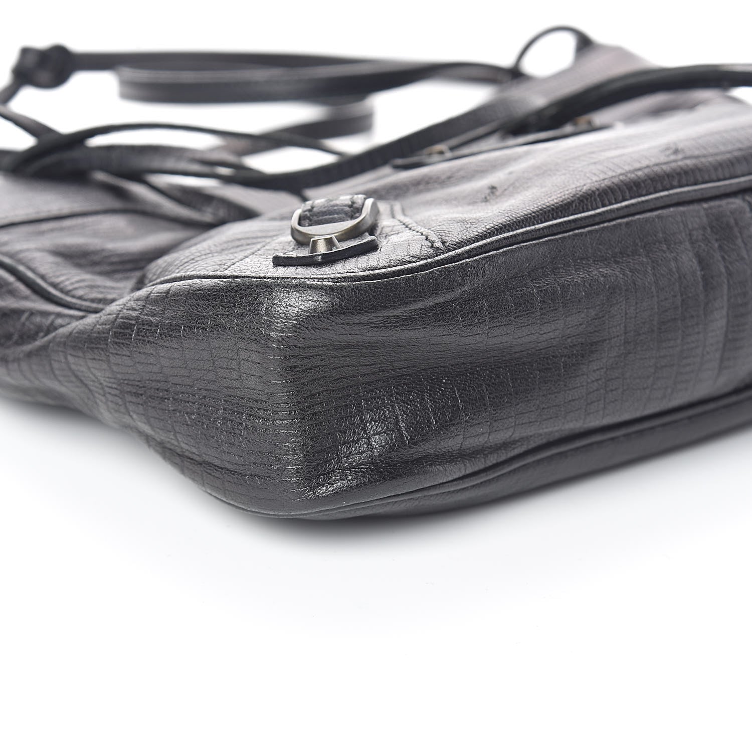 Balenciaga Agneau Classic Hardware Lizard Embossed Hip Black 8 of 10