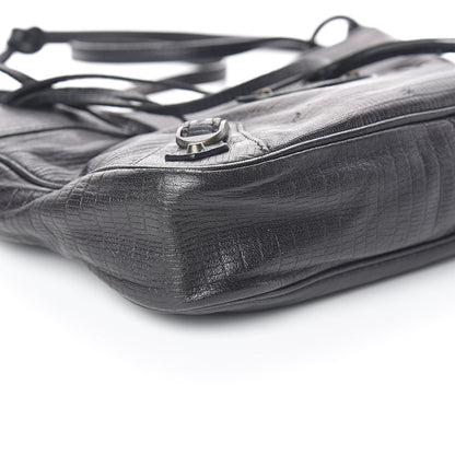 Balenciaga Agneau Classic Hardware Lizard Embossed Hip Black 8 of 10