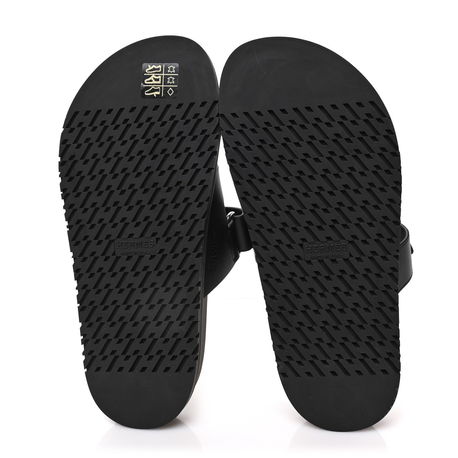 Hermes Calfskin Womens Chypre Sandals 36 Black 7 of 9