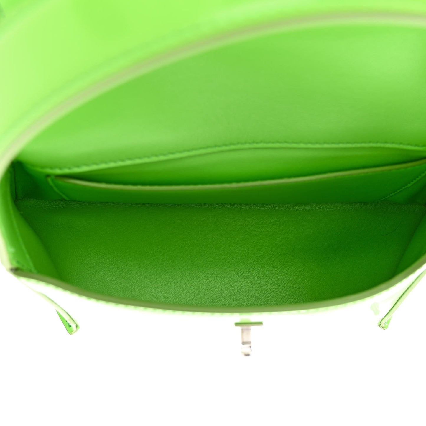 Calfskin Geometric Shoulder Bag Green