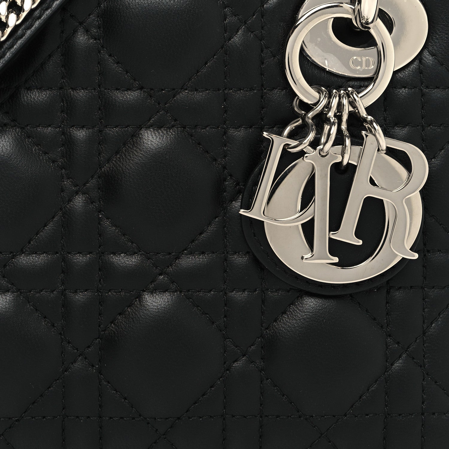 Christian Dior Lambskin Cannage Mini Lady Dior Black 8 of 12