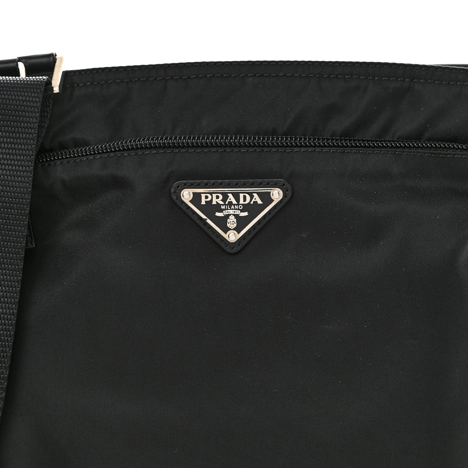 Prada Nylon Vela Flat Messenger Bag Black 7 of 10