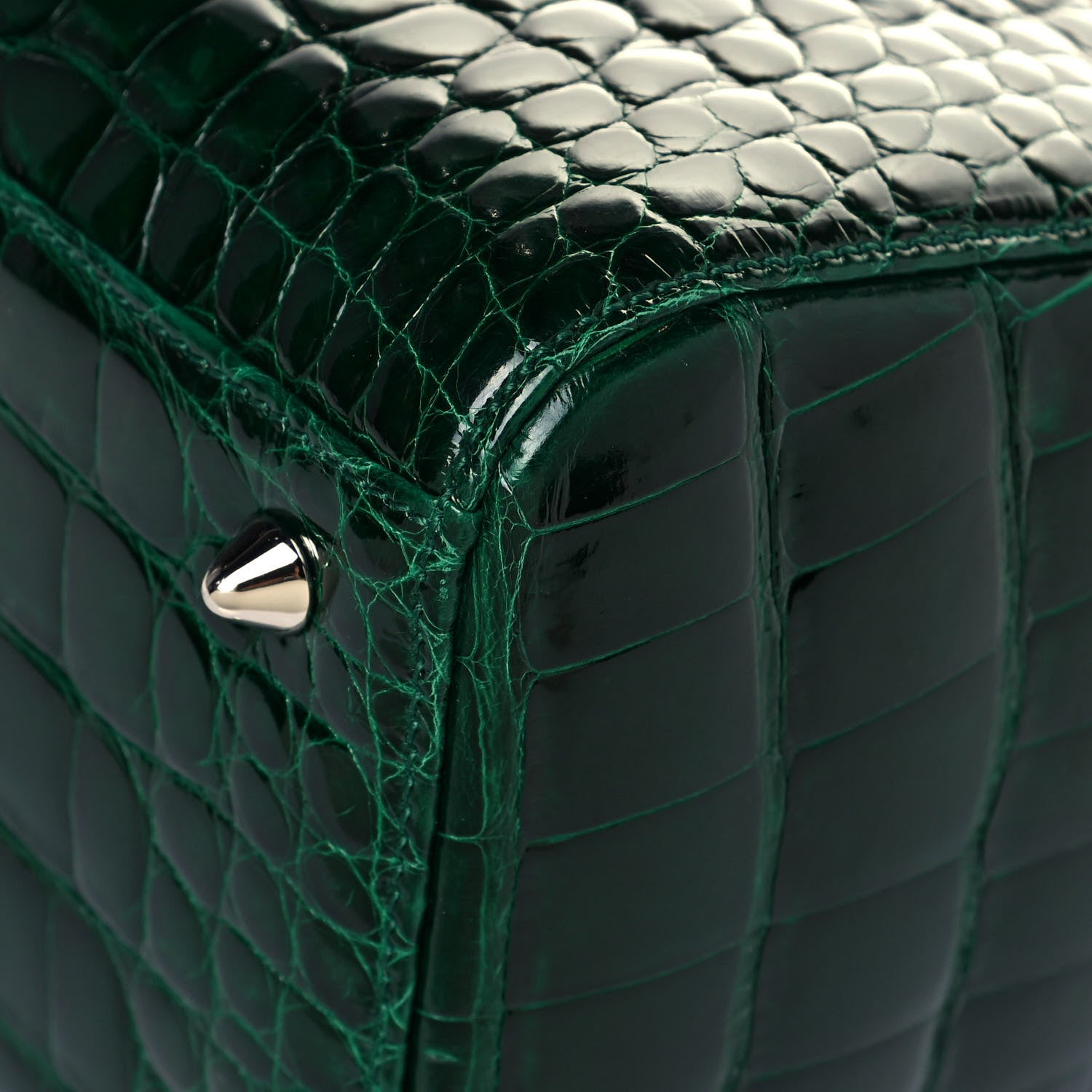 Christian Dior Alligator Medium Lady Dior Dark Green 9 of 12