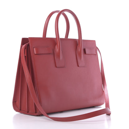 Saint Laurent Calfskin Small Sac De Jour Lipstick Red 3 of 18