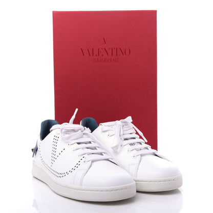 Valentino Garavani Calfskin Womens Backnet Sneakers 38.5 White Blue 11 of 11