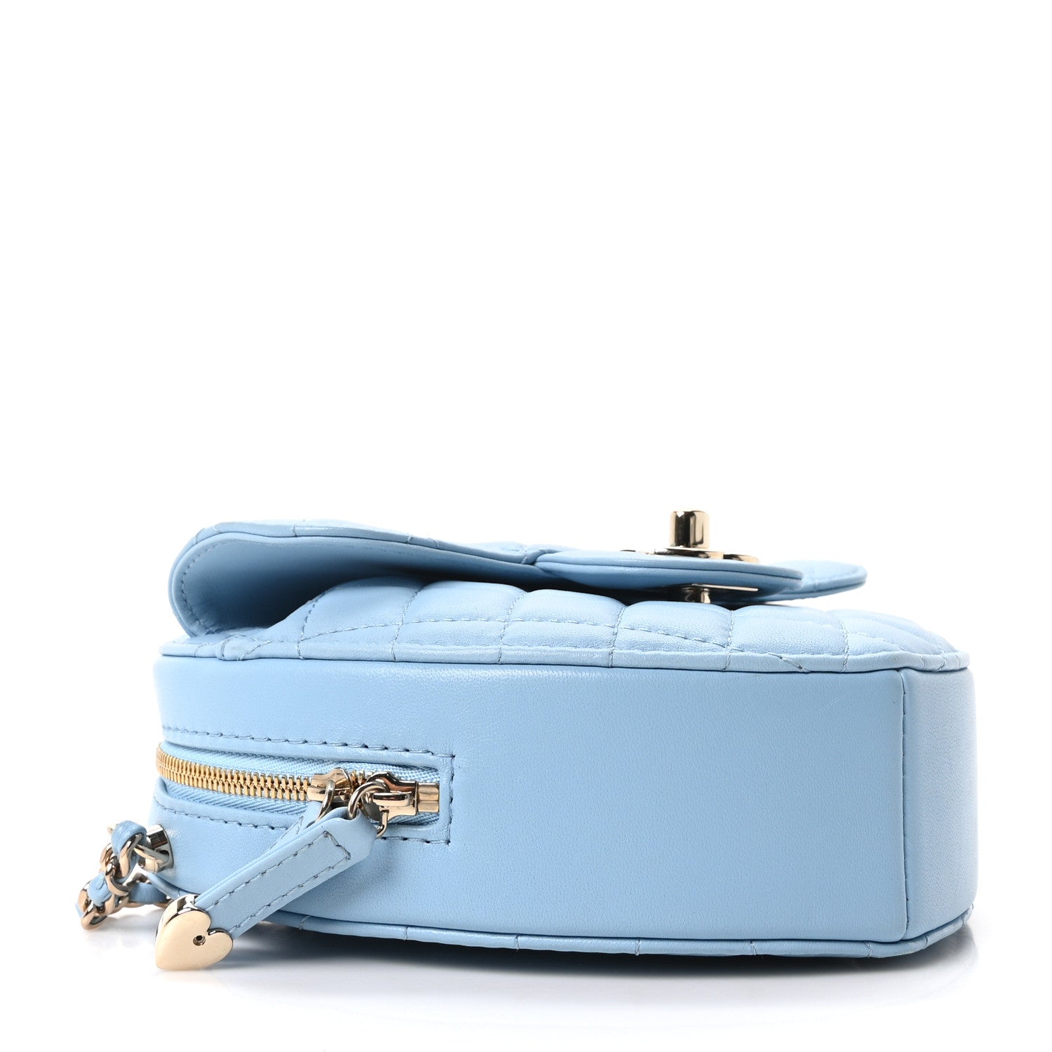 Chanel Lambskin Quilted CC In Love Heart Bag Light Blue 3 of 10