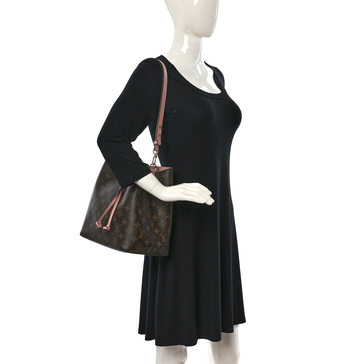 Louis Vuitton Monogram Neonoe MM Rose Poudre 2 of 13