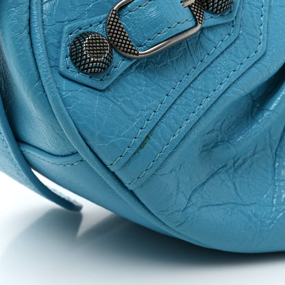 Balenciaga Agneau Arena Le Cagole Shoulder Bag XS Cyan 11 of 11