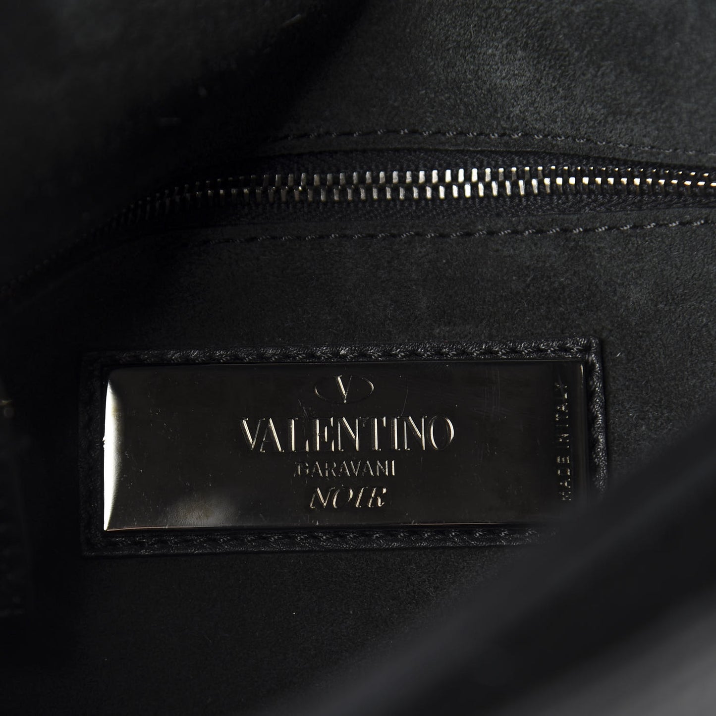 Pebbled Calfskin Rockstud Wristlet Clutch Black