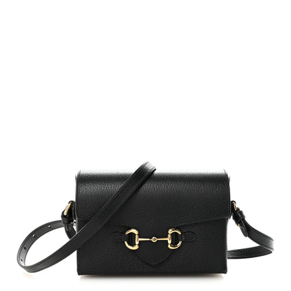 Gucci Calfskin Horsebit 1955 Shoulder Bag Black 1 of 9