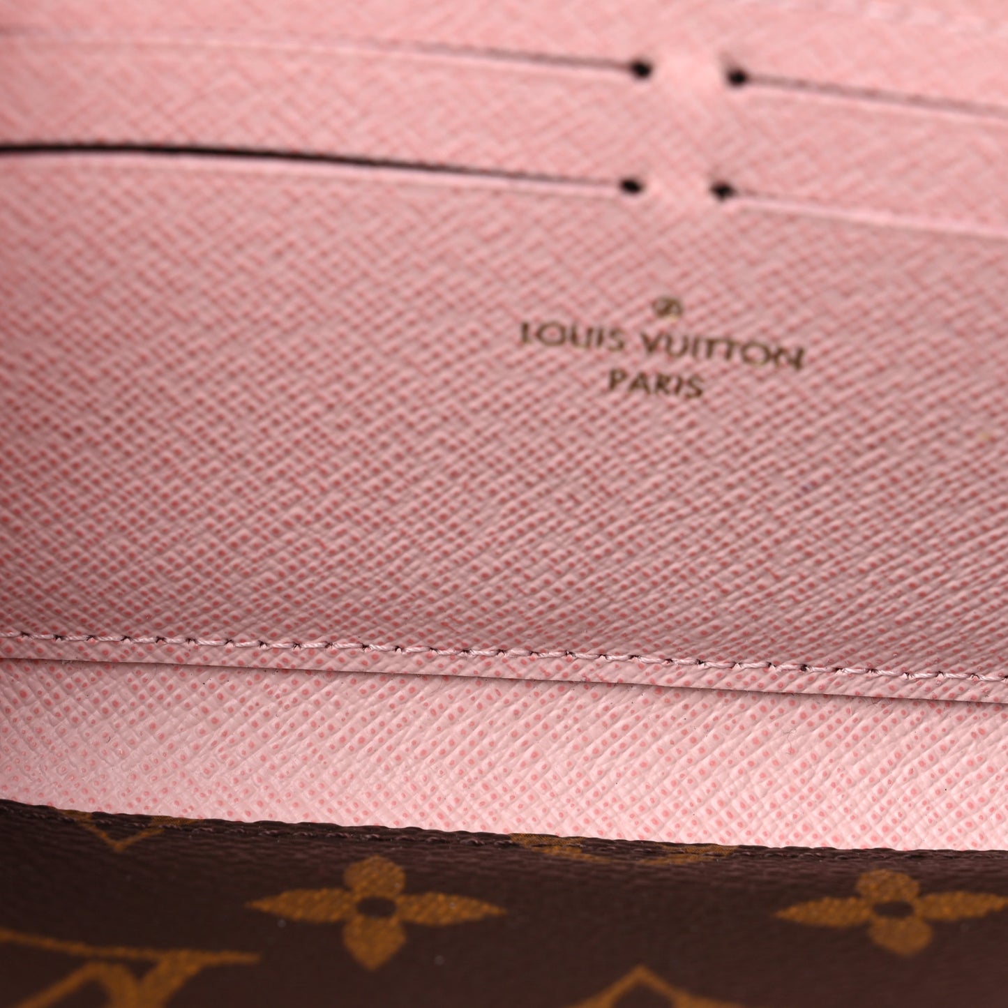 Monogram Clemence Wallet Rose Ballerine
