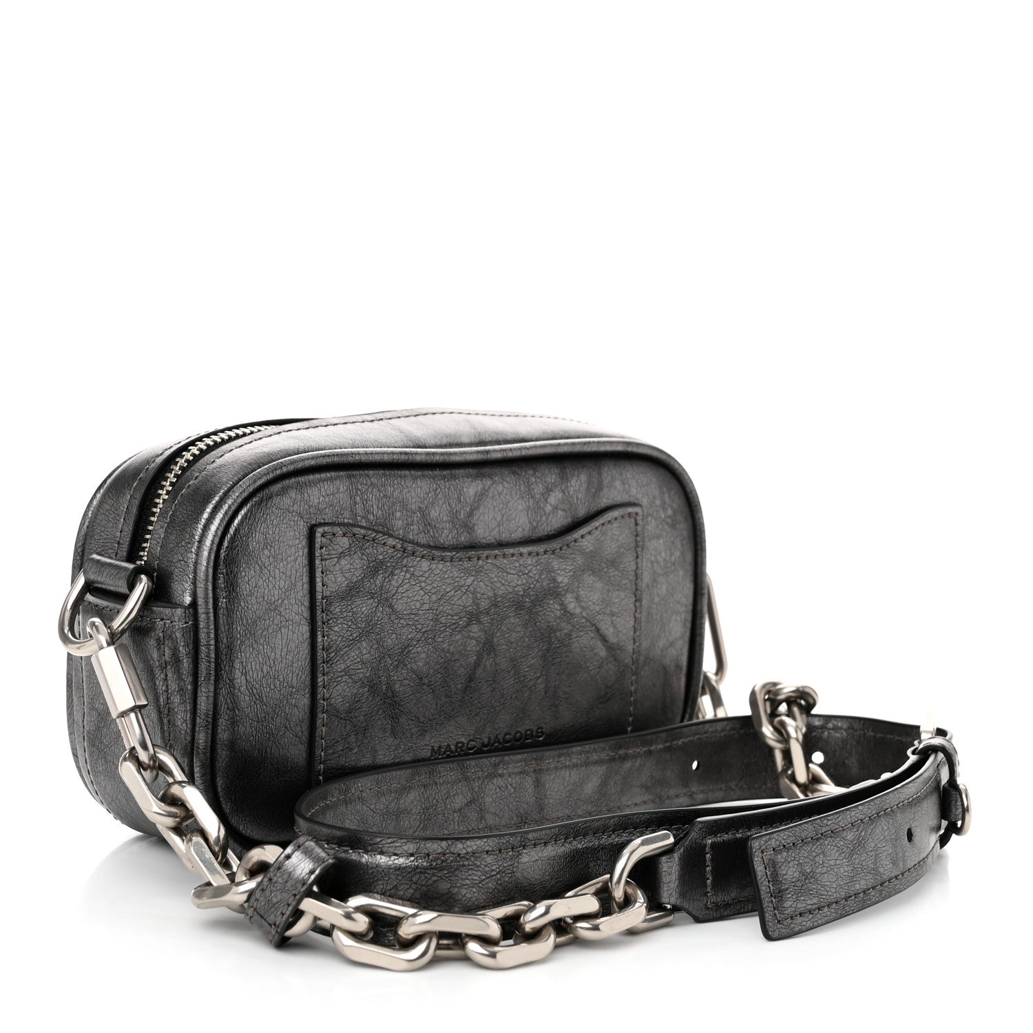 Marc Jacobs Calfskin Metallic Snapshot Camera Bag Grey 3 of 11