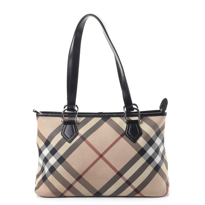 Burberry Patent Supernova Check Tote Black 1 of 14