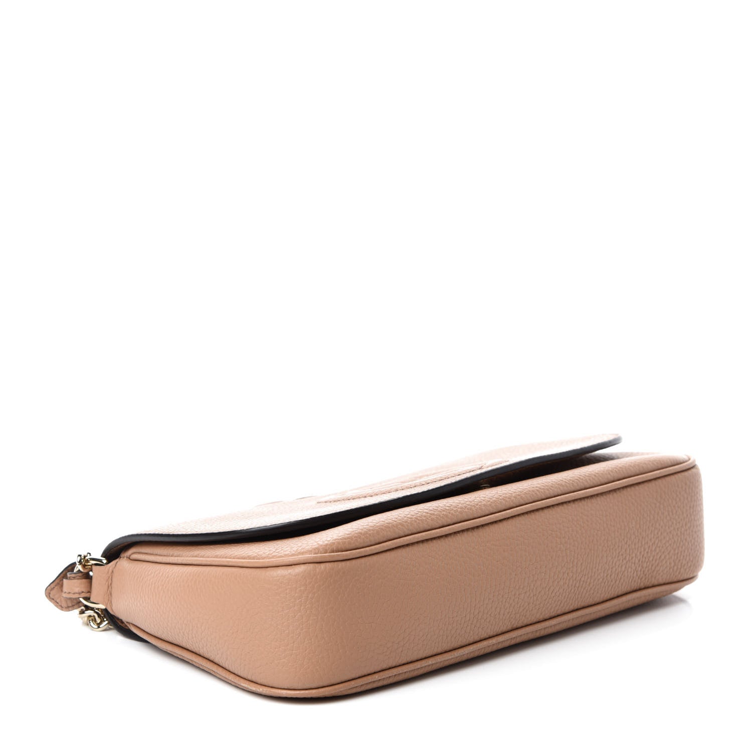 Gucci Pebbled Calfskin Medium Soho Flap Crossbody Camelia 4 of 10