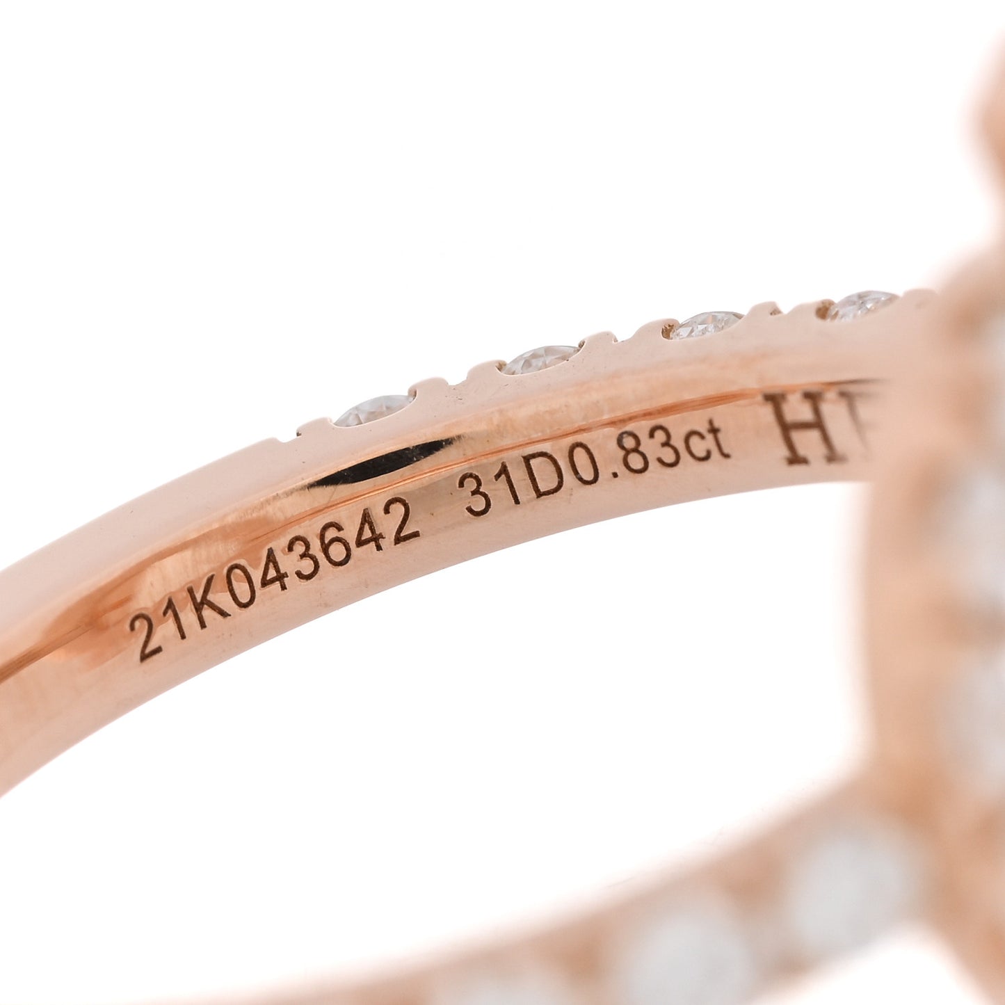 18K Rose Gold Diamond Finesse Ring 49 4.75