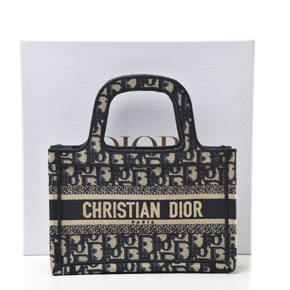 Christian Dior Oblique Mini Book Tote Blue Multicolor 11 of 11