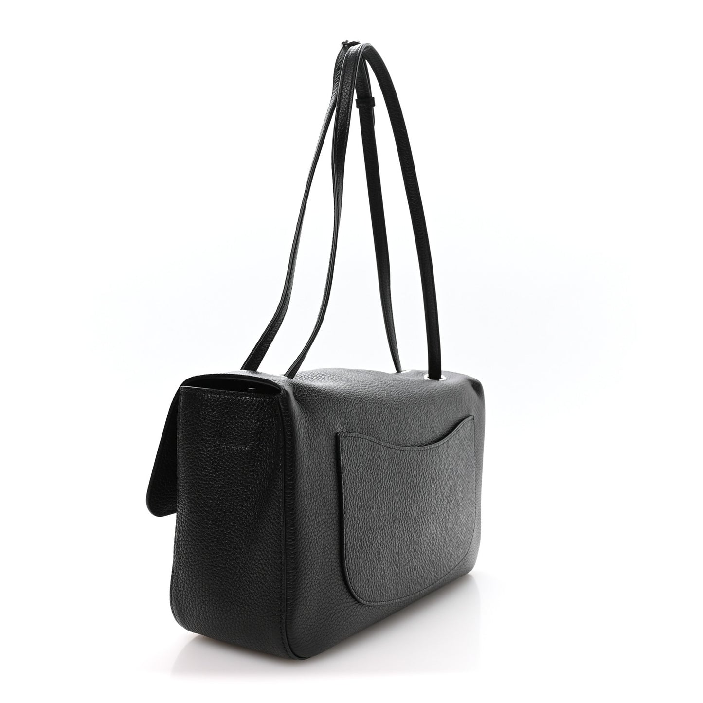 Grained Calfskin Small Souplissimo Maxi Flap Black
