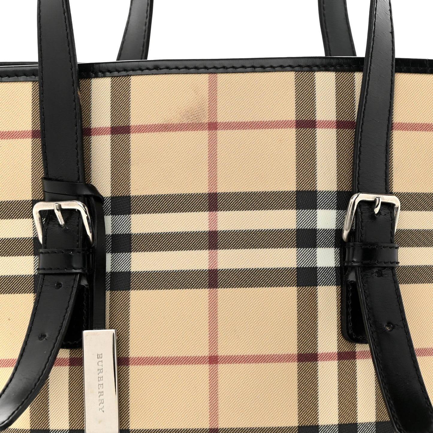 House Check Bucket Bag Black
