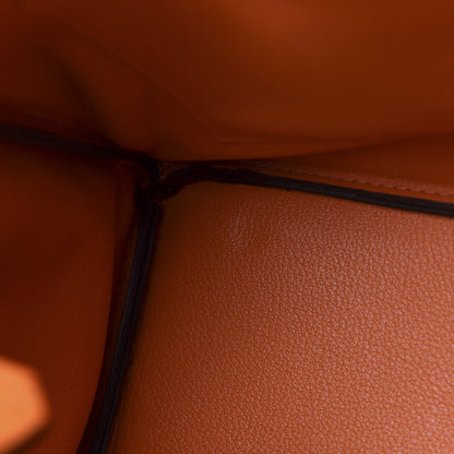 Hermes Ostrich Birkin 35 Orange 21 of 41