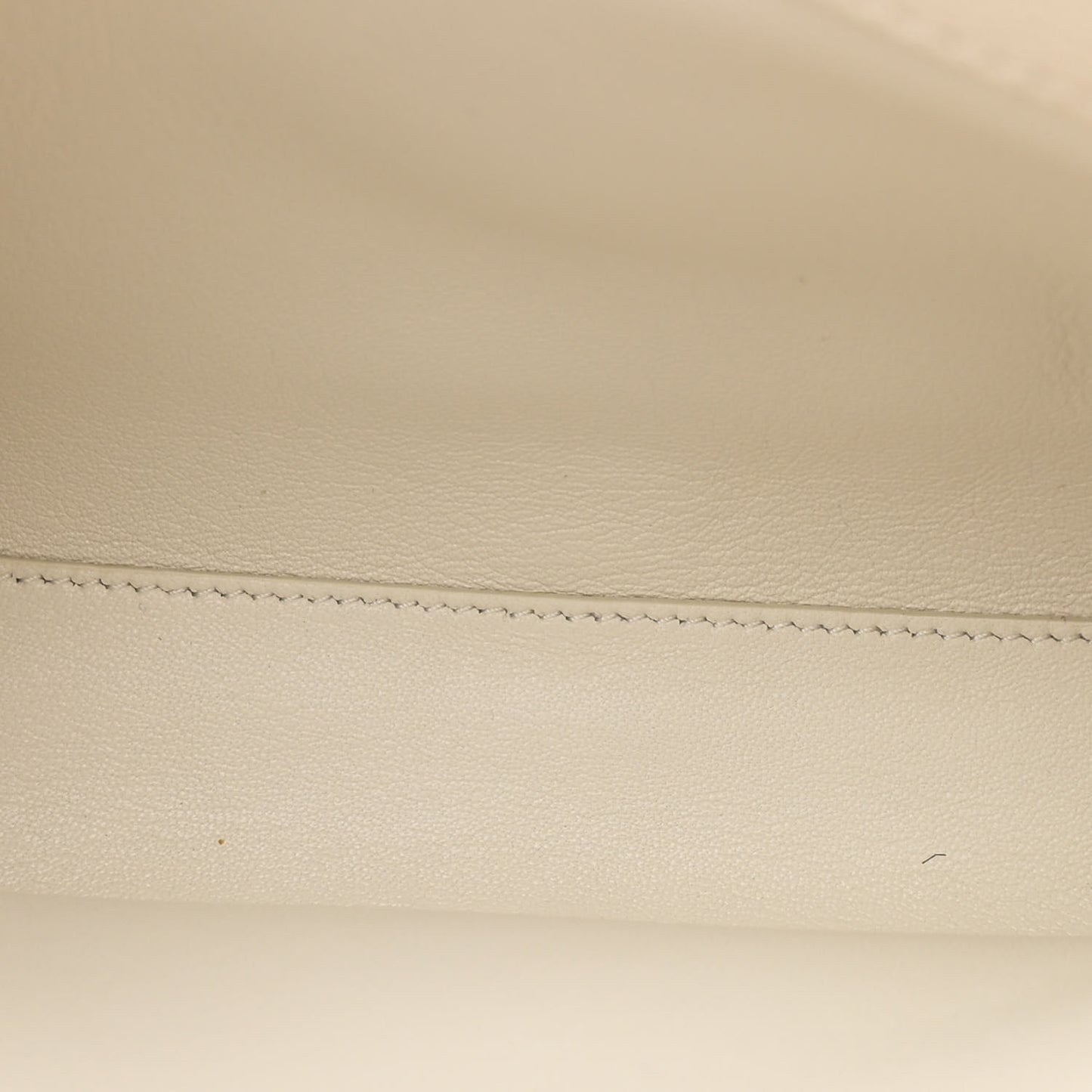 Grained Calfskin Small 16 Top Handle Bag White