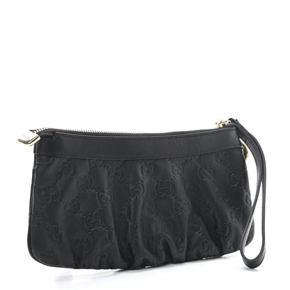 Gucci Guccissima Signature New Britt Wristlet Black 3 of 7