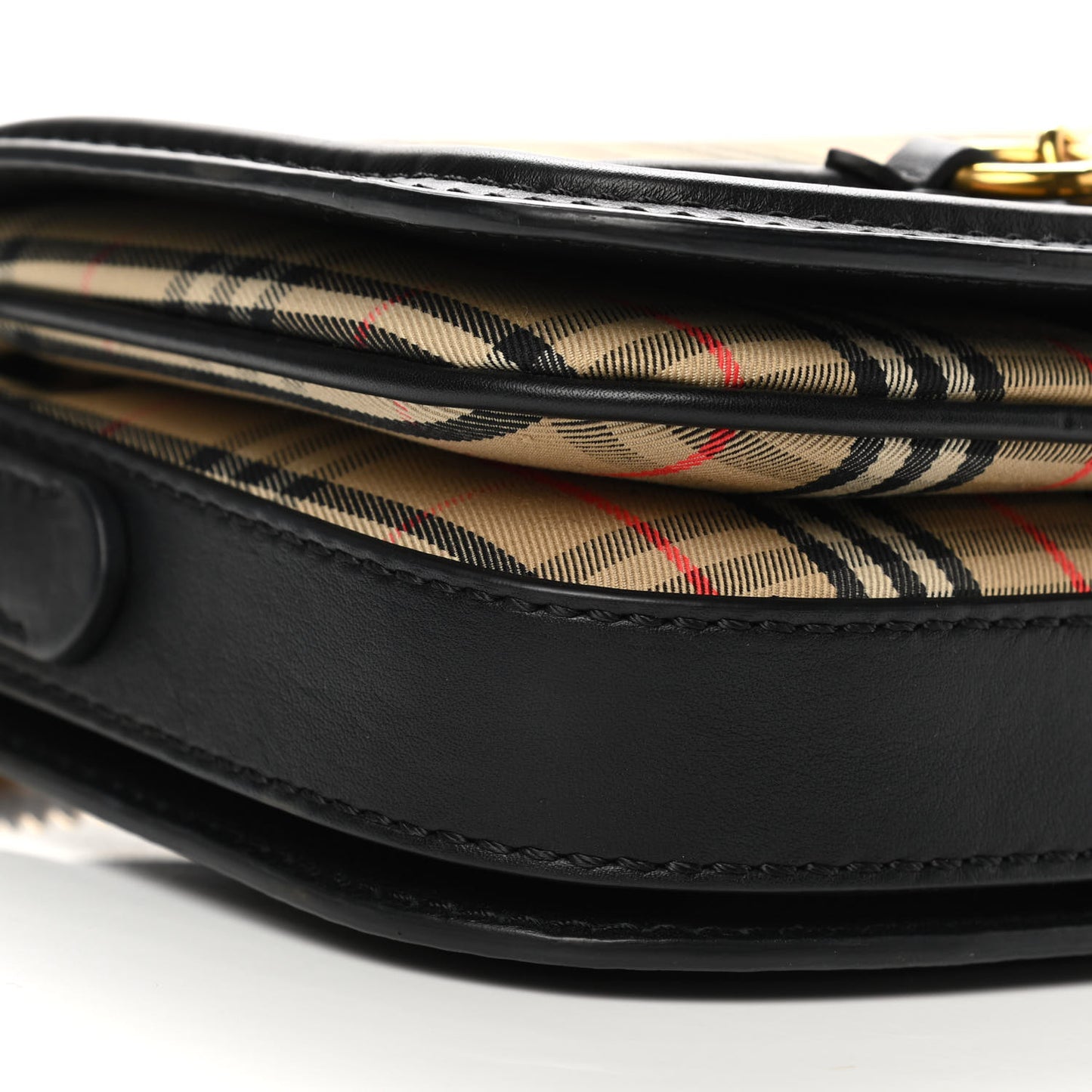 Smooth Calfskin 1983 Knight Check Link Shoulder Bag Black