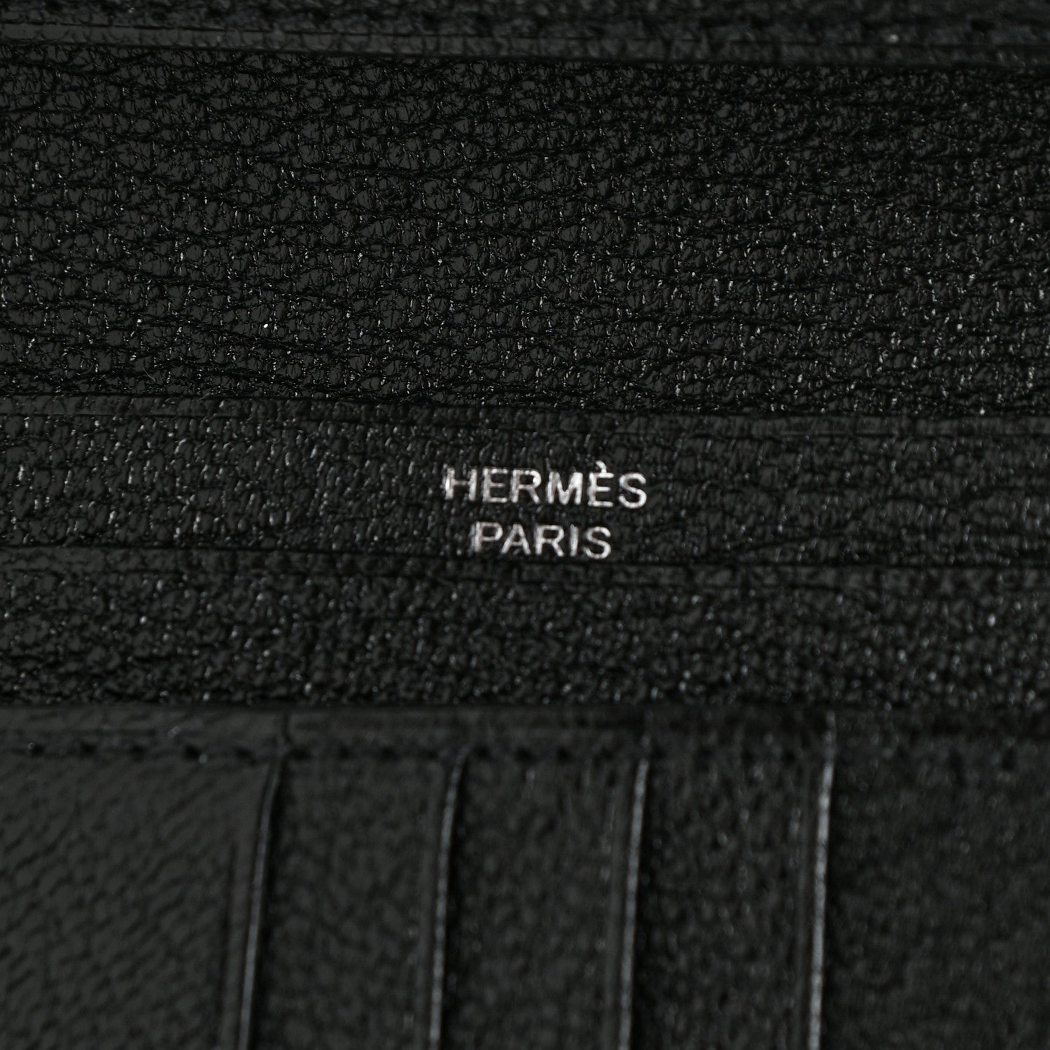 Hermes Chevre Mysore Bearn Compact Wallet Black 6 of 7