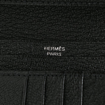 Hermes Chevre Mysore Bearn Compact Wallet Black 6 of 7