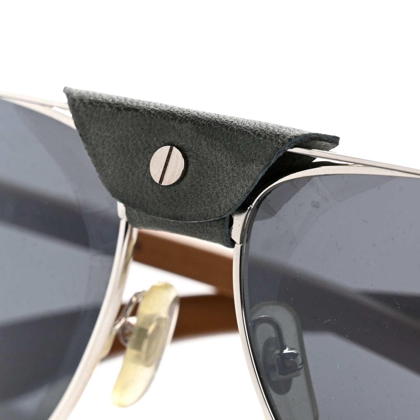 Metal Santos Dumont Aviator Sunglasses Silver