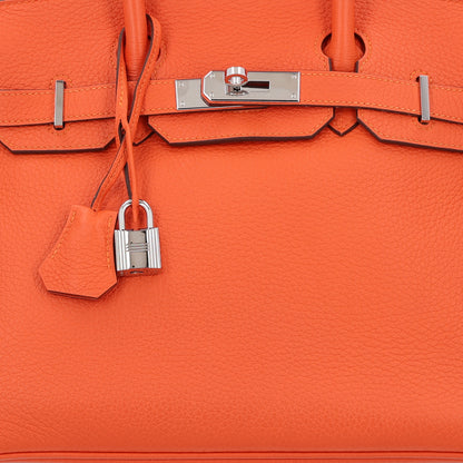 Hermes Taurillon Clemence Birkin 30 Feu 8 of 11