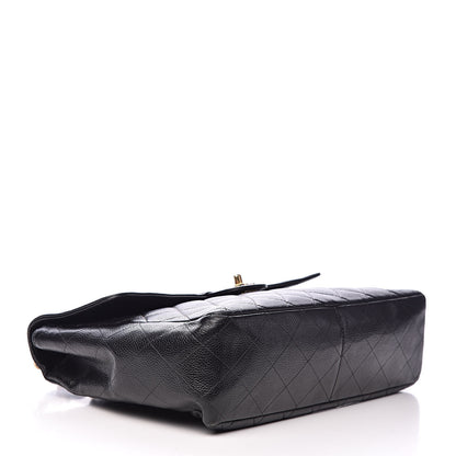Chanel Caviar Quilted Jumbo Single Flap Black 5 of 21