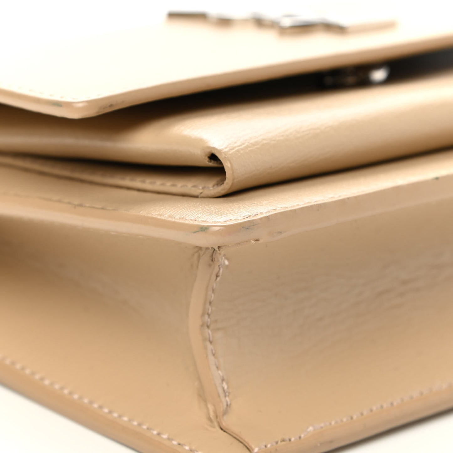 Calfskin Monogram Sunset Chain Wallet Nude Powder