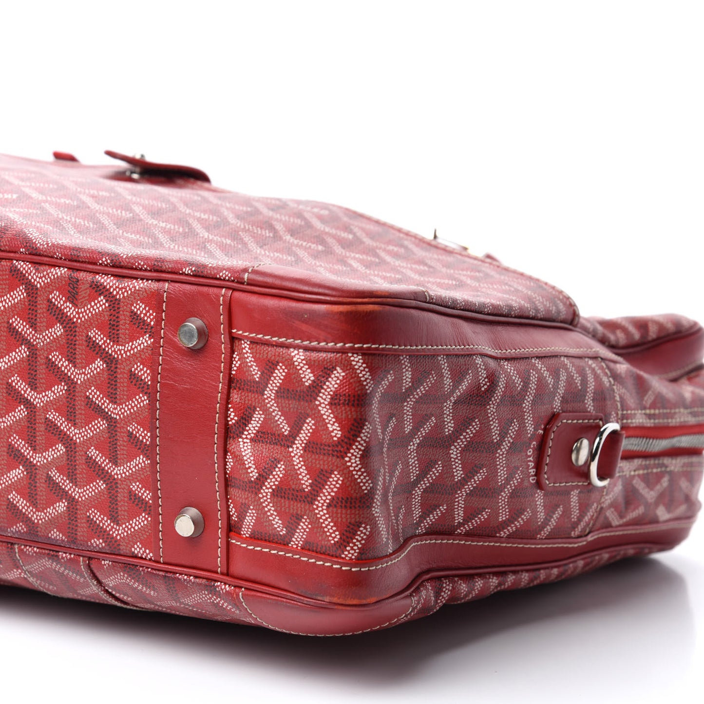 Goyardine Ambassade MM Briefcase Red
