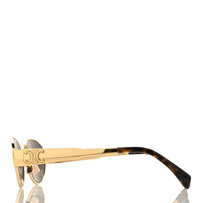 Celine Metal Triomphe 01 Sunglasses CL40235U Gold Green 3 of 7
