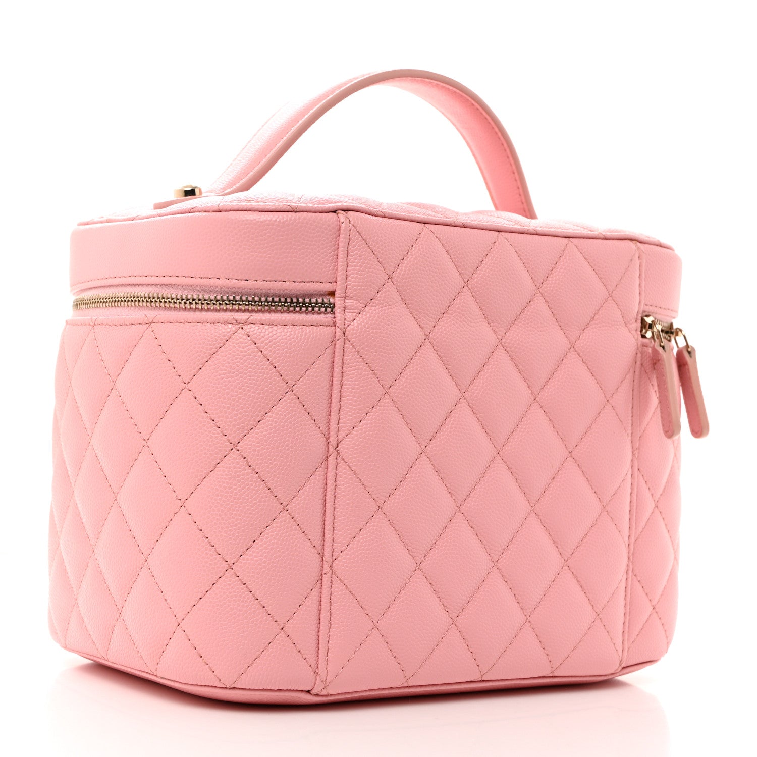 Chanel Caviar Quilted Large Vanity Pouch Pink 4 of 9